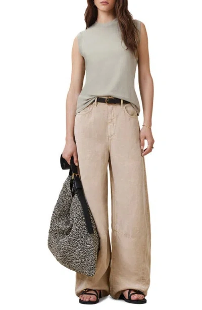 Allsaints Imogen Cotton Tank In Gray