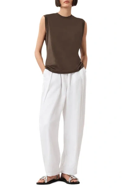 Allsaints Imogen Cotton Tank In Brown