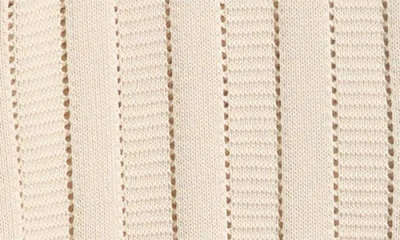 Corridor Ladder Knit Short Sleeve Button-up Shirt In Neutral