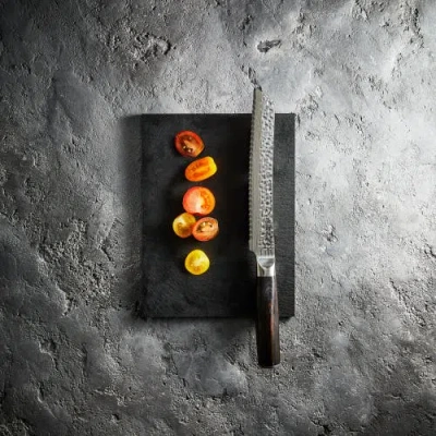 Cuisine::pro Damashiro 8" Emperor Bread Knife In Black