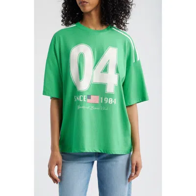 Vinyl Icons 04 Oversize Graphic T-shirt In Green
