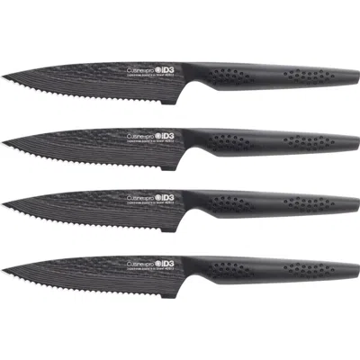 Cuisine::pro I Id3 Black Samurai Steak Steel 4 Piece Knife Set In Gray