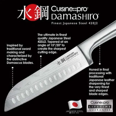 Cuisine::pro Damashiro 4.5" Utility Knife In Metallic