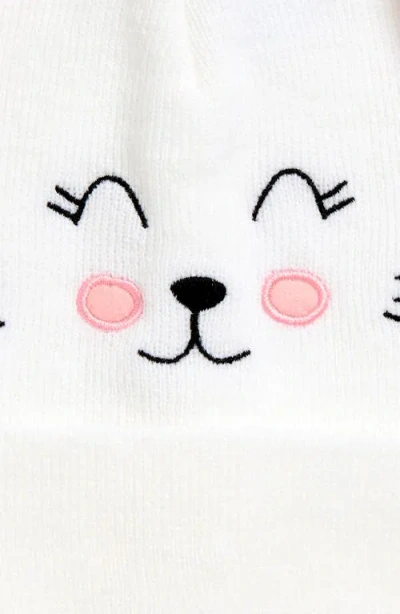 Mimish Kids' Big Face Beanie Hat In White