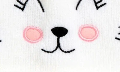 Mimish Kids' Big Face Beanie Hat In White