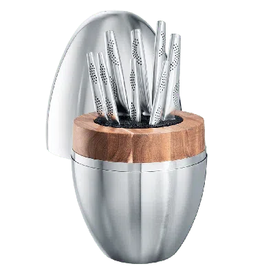 Cuisine::pro Id3 9 Piece The Egg Knife Block In Metallic