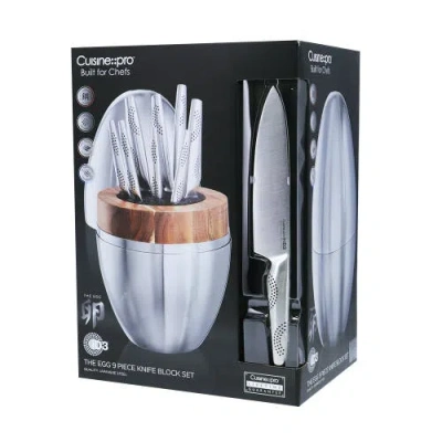 Cuisine::pro Id3 9 Piece The Egg Knife Block In Metallic