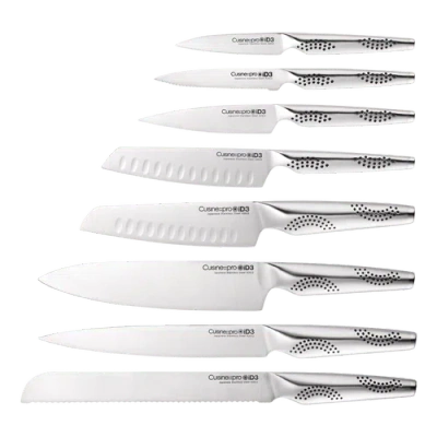 Cuisine::pro Id3 9 Piece The Egg Knife Block In Metallic