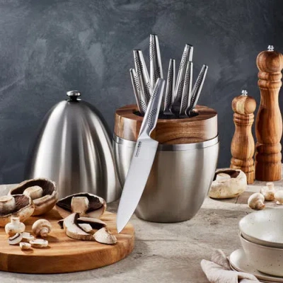 Cuisine::pro Id3 9 Piece The Egg Knife Block In Metallic