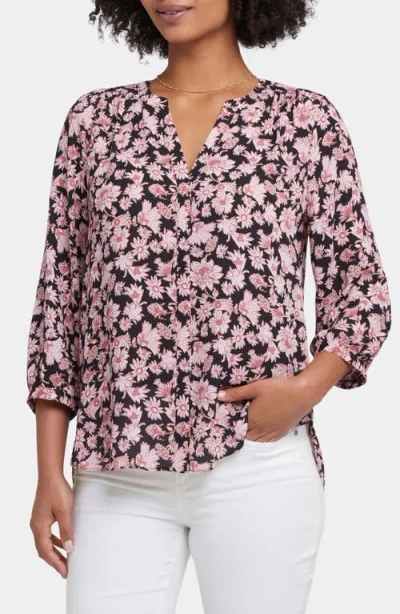 Nydj Pintuck Blouse In Pink