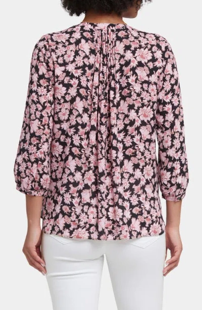 Nydj Pintuck Blouse In Pink
