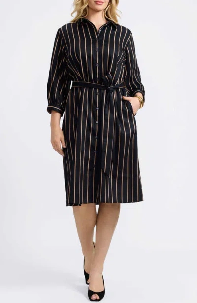 Foxcroft Esther Stripe Cotton Shirtdress