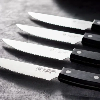 Cuisine::pro Wolfgang Starke 5" Steak Knife Set, 4 Piece In Black