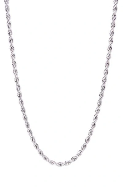 Brook & York Stainless Steel Rope Chain Necklace In Metallic