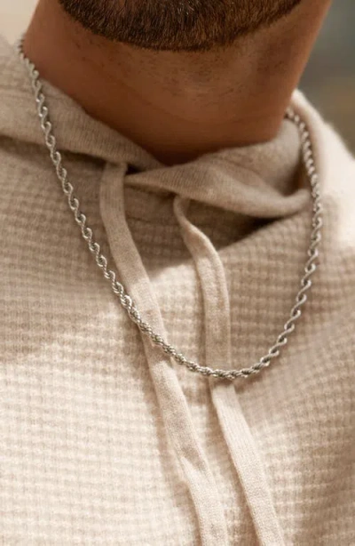 Brook & York Stainless Steel Rope Chain Necklace In Metallic