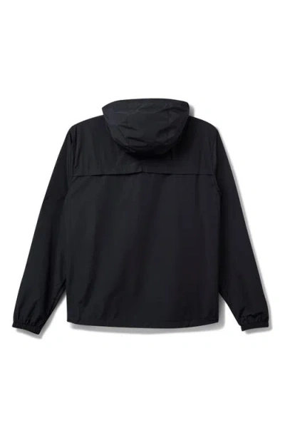 Quiksilver Overcast Water Repellent Hooded Windbreaker In Black