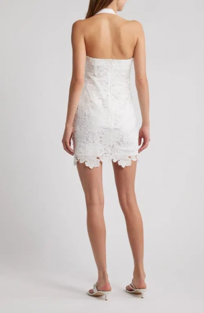 Delfi Collective Alva Lace Halter Minidress In White
