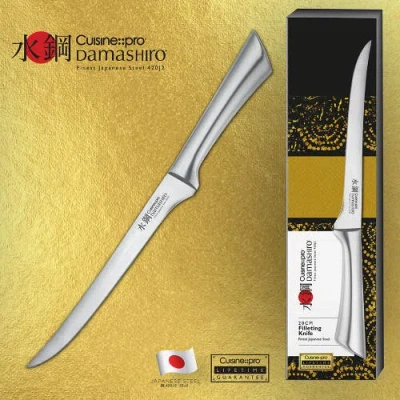 Cuisine::pro Damashiro 8" Filleting Knife In Metallic