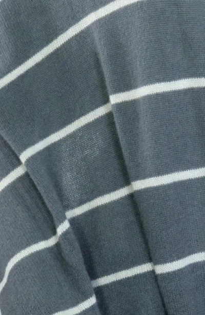 Portolano Cashmere Striped Wrap In Gray