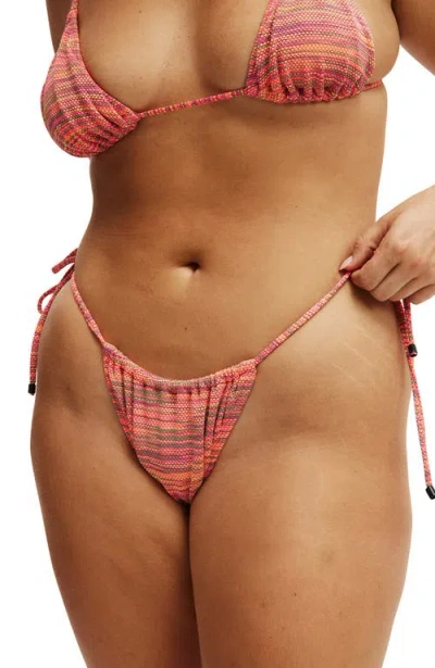 Cotton On Body Thin Strap Gathered Brazilian Bikini Bottom