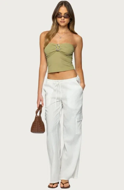 Edikted Bex Abstract Ring Tube Top In Green