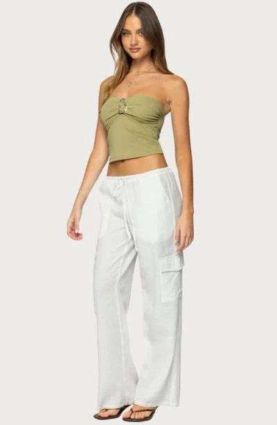 Edikted Bex Abstract Ring Tube Top In Green