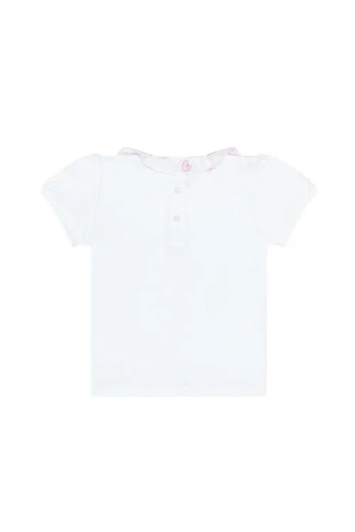 Nellapima Pink Heart Print Tee In White