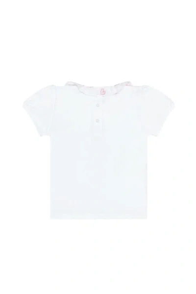 Nellapima Pink Heart Print Tee In White