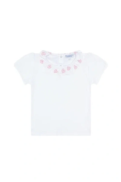 Nellapima Pink Heart Print Tee In White