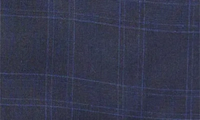 Heritage Gold Navy Plaid Wool Suit In Blue