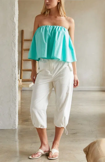 Crescent Poplin Tube Top