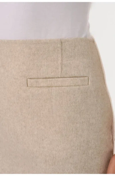 Lamarque Candela Double-face Wool Mini Skirt In Brown