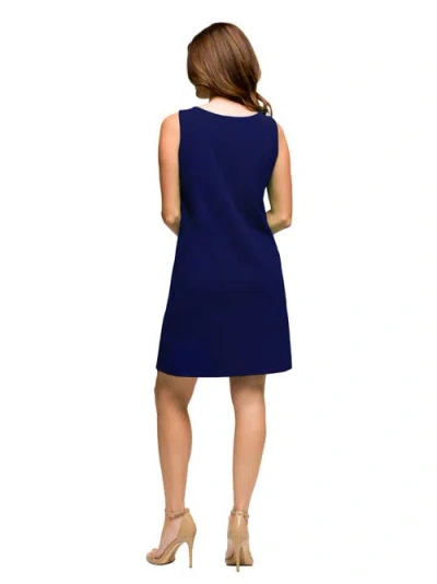 24seven Comfort Apparel Solid Color Sleeveless Mini Shift Dress
