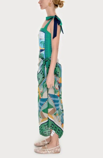 Jessie Zhao New York Beach Sarong Wrap In Multi
