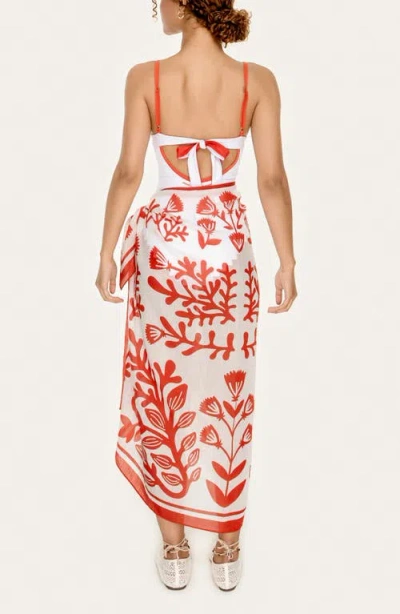Jessie Zhao New York Beach Sarong Wrap In Red