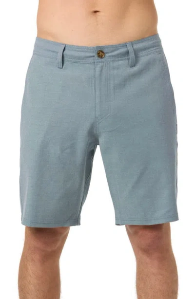 O'neill Reserve Light Check Water Repellent Bermuda Shorts In Gray
