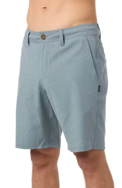 O'neill Reserve Light Check Water Repellent Bermuda Shorts In Gray