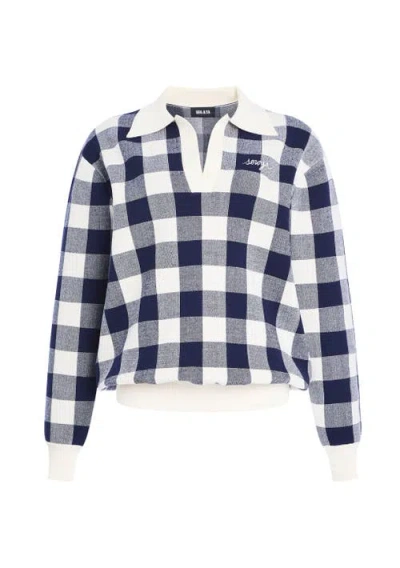 Ser.o.ya Gingham-pattern Polo Top In Multi