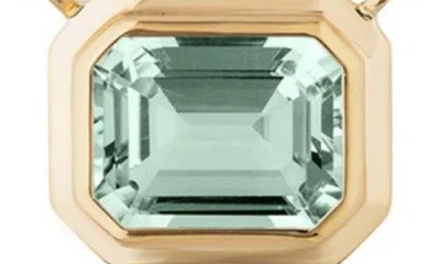 Goshwara Manhattan Emerald Cut Pendant Necklace In Gold