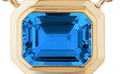 Goshwara Manhattan Emerald Cut Pendant Necklace In Gold