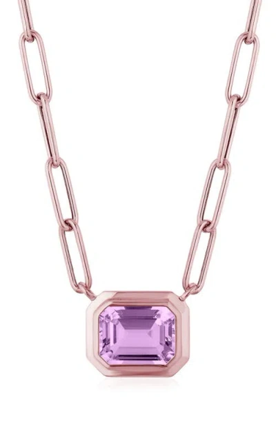 Goshwara Manhattan Pendant Necklace In Purple