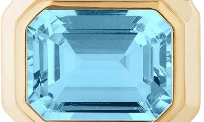 Goshwara 18k Yellow Gold Topaz Pendant Necklace In Blue