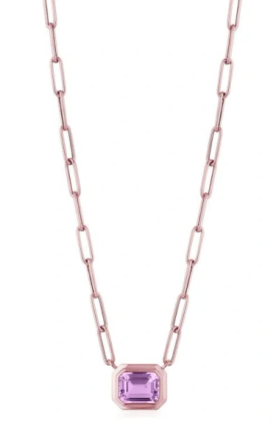 Goshwara Manhattan Pendant Necklace In Purple