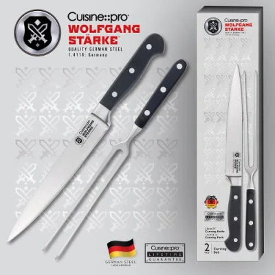 Cuisine::pro Wolfgang 2 Piece Starke Carving Set In Black