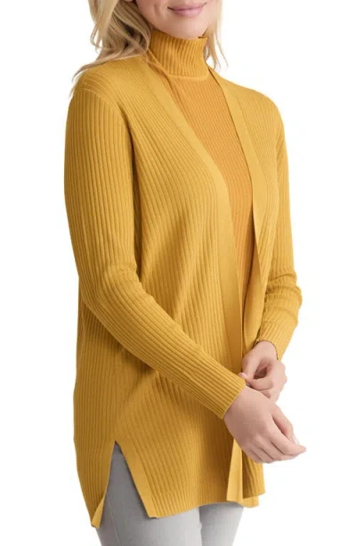 Jones New York Sutton Rib Cardigan In Orange