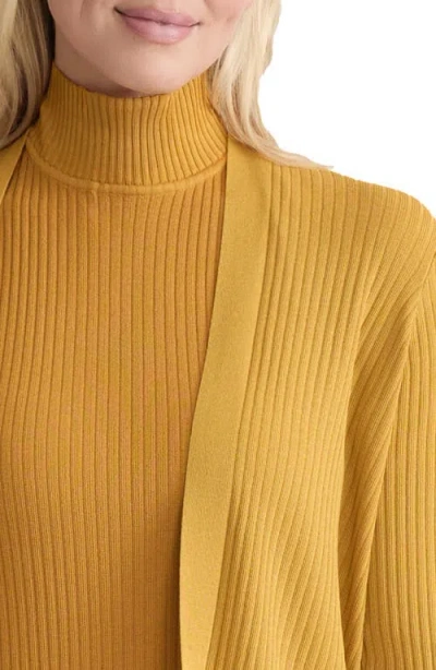 Jones New York Sutton Rib Cardigan In Orange