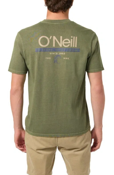 O'neill Og Wordmark Graphic T-shirt In Green