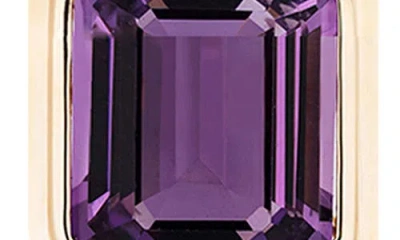 Goshwara Manhattan Bezel Set Drop Earrings In Purple