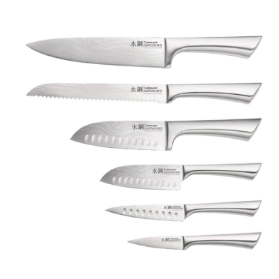 Cuisine::pro Damashiro 7 Piece Kinzoku Knife Block In Metallic