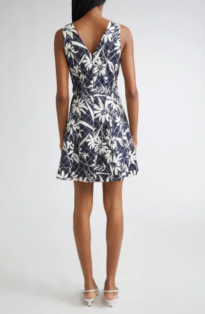 Veronica Beard Lou Mini Dress In Navy Dove In Blue